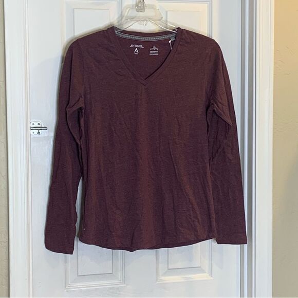 Antigua Women’s Flip Maroon Heathered Long Sleeve Top Size XL - Picture 9 of 10